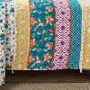 Emily Boho Stripe Reversible Quilt & Sham Set Turquoise - Lush Décor - image 3 of 4