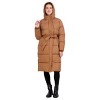 Women's Long Puffer Jacket Coat with Hood - S.E.B. By SEBBY - 3 of 4