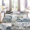 Acekool 5x7 Machine Washable Abstract Geometric Area Rug, Non-Slip, Low Pile, Non-Shedding Brown Carpet for Living Room, Bedroom - 3 of 4
