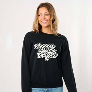 Merry & Bright Outline Puff  -  Women's Graphic Sweatshirt - 1 of 4