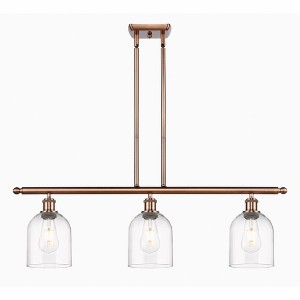 Bella - 3 Light Stem Hung Island In Industrial Style-10 Inches Tall and 36 Inches Wide - 1 of 1