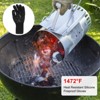 Unique Bargains Silicone Heat Resistant Fireproof Grilling Gloves 1472°F High Temp Resistance 1 Set - 4 of 4