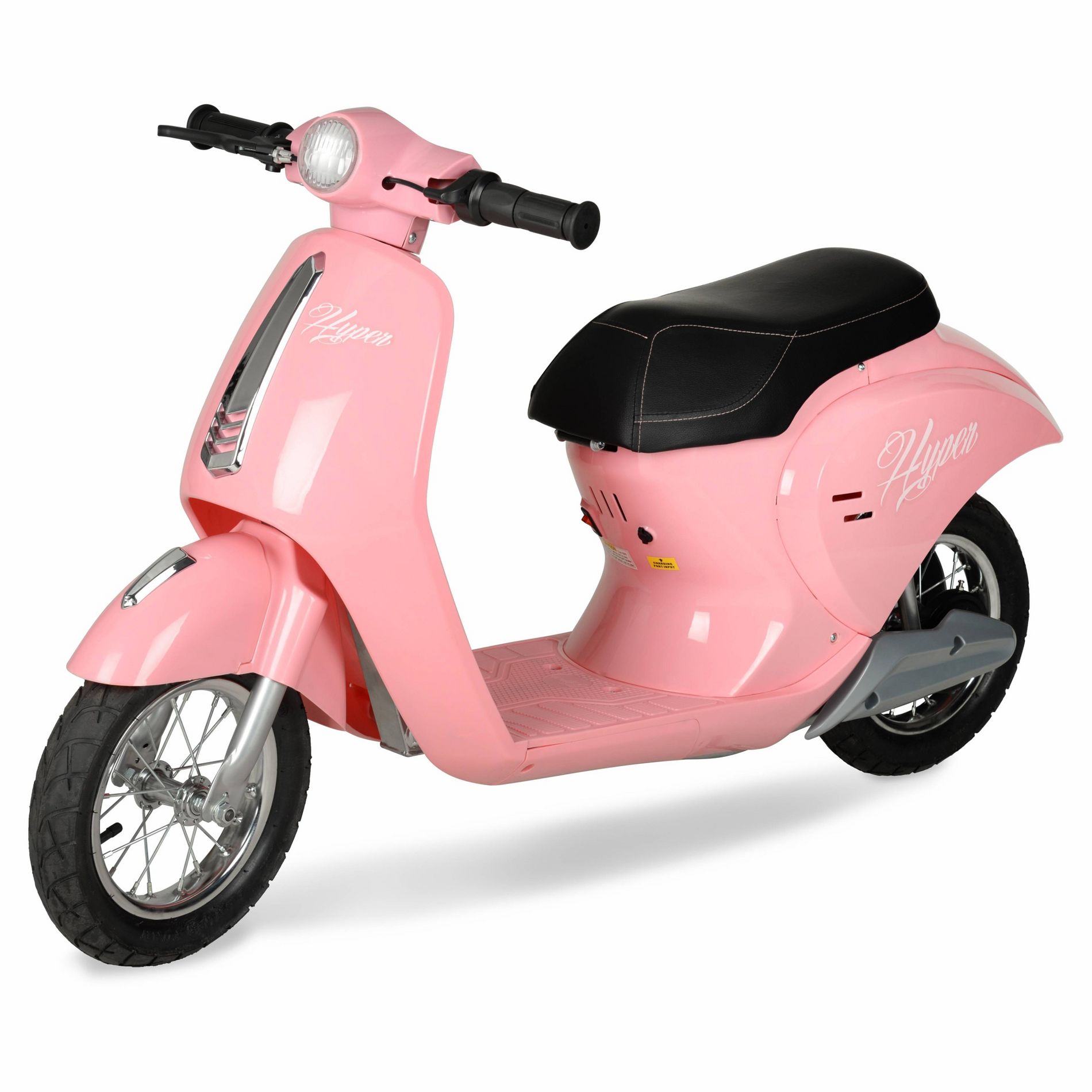 Hyper Blush Retro Scooter 24 Volt Battery Powered Electric Scooter with Easy Twist Throttle: Steel & Plastic, 15 mph, 170 lb Capacity