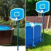 GoSports Splash Hoop UP Above Ground Pool Hoop Basketball Game with 2 Pool Basketballs and Pump - Blue - image 3 of 4