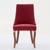 PAGED Dining Chairs Set of 2 Modern Living Room Chair with Wooden Legs and High Back, Upholstered Dining Room Chair for Kitchen - 4 of 4