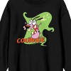 Courage The Cowardly Dog Courage Ghost Chase Crew Neck Long Sleeve Black Adult Sweatshirt - 2 of 2