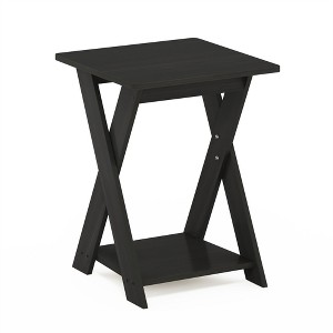 Furinno Modern Simplistic Criss-Crossed End Table, Espresso - 1 of 1