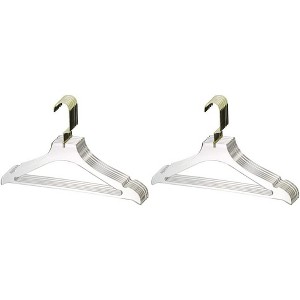 YBM Home Quality Acrylic Clear Coat Hangers with Bar, Pack of 12 - 1 of 4