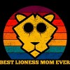 Junior's Design By Humans Best Lioness Mom Ever Retro Stripes By Yernar T-Shirt - 2 of 2