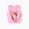 Disney Lilo & Stitch Toddler Girl's 2 Piece Outfits Sleeveless Tie Knot Tank Top Summer Short Sets Coordinate Set 4-13Y - 2 of 4