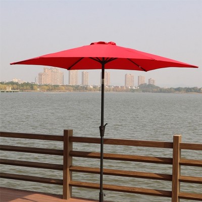 Vynxaria 9ft Patio Umbrella with Carry Bag - UV-Resistant & Waterproof for Outdoor Shade