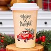 The Lakeside Collection Ceramic Holiday Mugs with Lid - 2 of 4