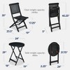 Best Choice Products 3-Piece Acacia Wood Bistro Set, Folding Patio Furniture w/ 2 Chairs, Table - 2 of 4