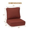 Aoodor Outdoor Patio Chair Cushions Set, Weather-Resistant Sunbrella Fabric Outdoor Cushion with Individual Pocket Springs - 4 of 4