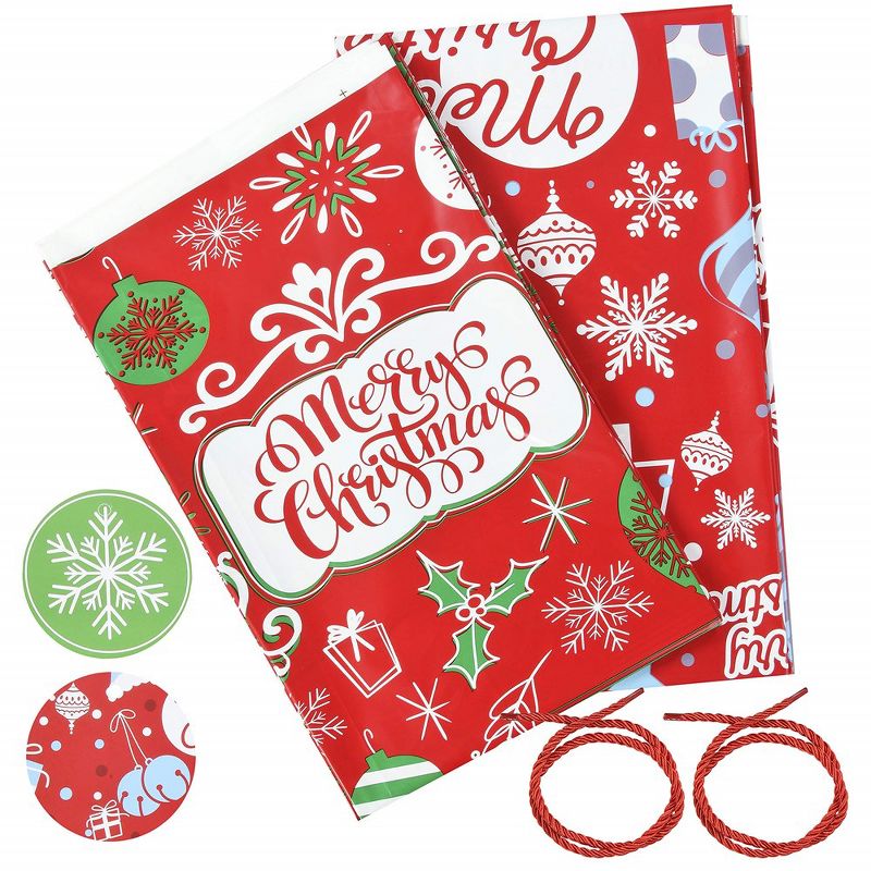 JOYIN  2pcs Jumbo Christmas Gift Bags with Gift Tags 60x72in, 1 of 7