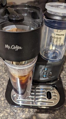 Mr. Coffee Frappe Single-serve Iced And Hot Coffee Maker/blender With 2 Reusable Tumblers And Coffee Filter - Black : Target