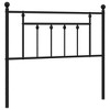 vidaXL Metal Headboard for Bed Frame - Classic Black Powder-Coated Steel Design - Sturdy & Stable - Supports Back - Suitable for 39.4" Mattress - 2 of 4