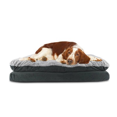 Canine Creations Pillow Top Rectancle Dog Bed - Charcoal