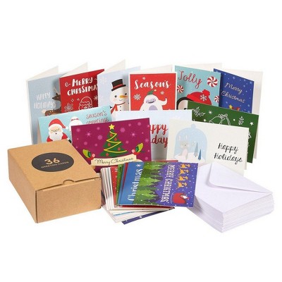 Best Paper Greetings 36 Pack Merry Christmas Cards Assortment with Envelopes, 36 Designs, 4 x 6 In