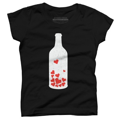 Girl's Design By Humans Message in a bottle By radiomode T-Shirt
