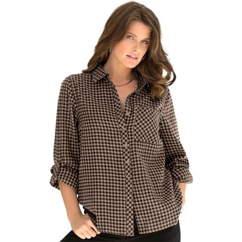 Agnes Orinda Women's Plus Size Business Casual Trendy Button Down