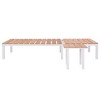 vidaXL Sun Lounger with Table Aluminum WPC and Brown - 3 of 4