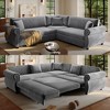 GDFStudio Keene 6-Seater L-Shaped Chenille Sectional Sofa Bed with Pull-Out Sleeper - 4 of 4