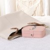 Unique Bargains Letter Travel Women Girls Birthday Gifts Portable PU Leather Jewelry Storage Display Holder - 4 of 4