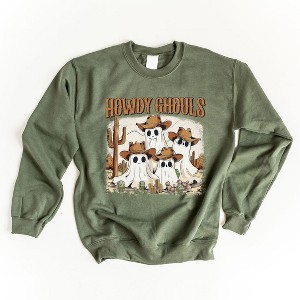 Simply Sage Market Women's Graphic Sweatshirt Howdy Ghouls Desert - 1 of 4
