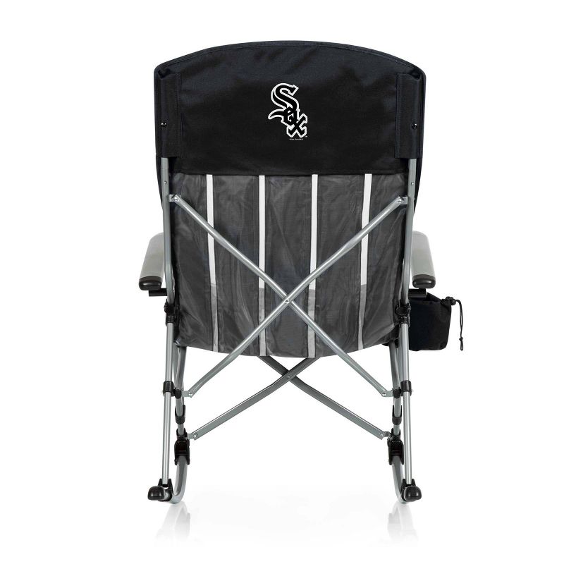MLB Chicago White Sox Outdoor Rocking Camp Chair - Black, 3 of 7