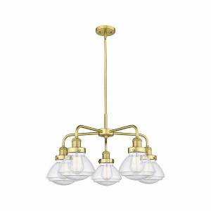 Olean - 5 Light Stem Hung Chandelier In Art Deco Style-13.5 Inches Tall and 24.5 Inches Wide - 1 of 1