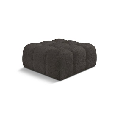 Meridian Furniture,Ames Boucle Fabric Ottoman