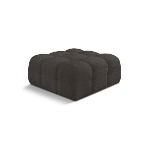 Meridian Furniture,Ames Boucle Fabric Ottoman - 1 of 4