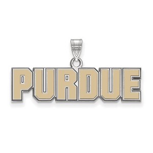 Black Bow Jewelry Sterling Silver Purdue Boilermakers NCAA Small Pendant - 1 of 3