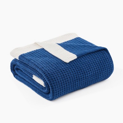Amelie Home Reversible Chenille Knit Throw Blanket – Soft, Lightweight & Cozy