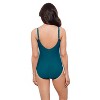 Aqua Green, Women's Princess Seam Shirred One Piece - 3 of 3