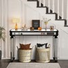 KIGFTSOD Black Mirror Console Table - Vintage Wood Grain Carving, Gorgeous for Entryway, Sofa & Living Room - 4 of 4