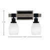 Toltec Lighting Tacoma 2 - Light Vanity in  Black/Painted Wood with 5" White Linen  Shade - 2 of 2