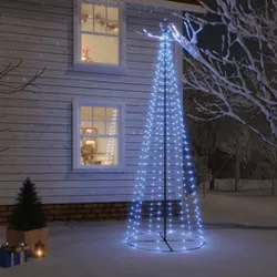 vidaXL Christmas Cone Tree Blue 310 LEDs 39.4"x118.1"