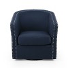 GDFStudio Leily Contemporary Fabric Swivel Club Chair - 2 of 4