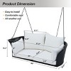 51'' Outdoor Patio Rattan Woven Swing Hammock Chair,2 Person Garden Porch Swing Seat with Ropes,Wicker Patio Swing Chair with Cushion-Coolbibila - 4 of 4