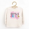 The Juniper Shop First Day Of School Checker Border Toddler Long Sleeve Tee - 2 of 4