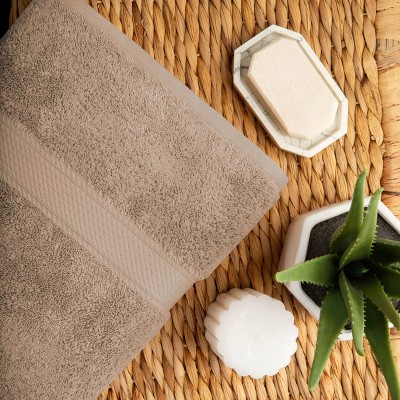 Oversized Beige Egyptian Cotton Washcloth Set