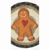 Earth Rugs Festive Gingerbread Man Round Coaster 7" Christmas Farmhouse Drink Mat - 3 of 3
