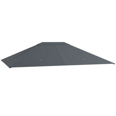 Outsunny 10' x 13' Gazebo Canopy Replacement, Patio Gazebo Roof with Top Vents