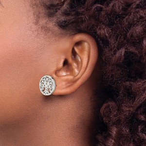 Chisel Stainless Steel Polished Tree of Life Stud Earrings - 1 of 4
