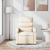 vidaXL Manual Recliner Chair, Adjustable Backrest/Footrest, Cream Fabric Reclining Sofa - Cream - 3 of 4