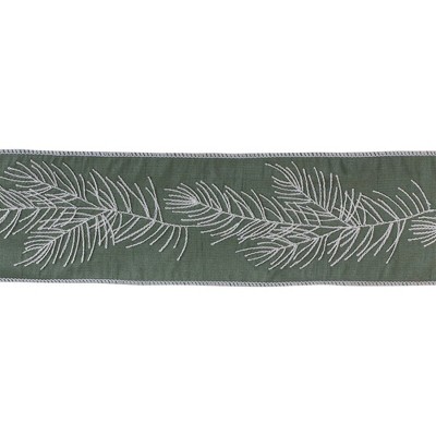Melrose Wired Polyester Pine Ribbon 4" x 5 yds.