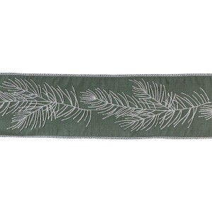 Melrose Wired Polyester Pine Ribbon 4" x 5 yds. - 1 of 3