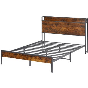NicBex Bed Frame with Charging Station and Metal Slats Support for Adults - 1 of 4